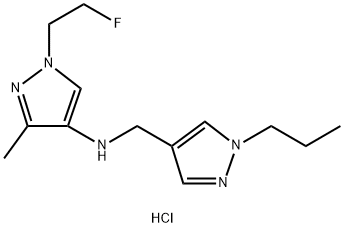 1-(2-fluoroethyl)-3-methyl-N-[(1-propyl-1H-pyrazol-4-yl)methyl]-1H-pyrazol-4-amine Structure