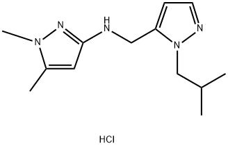 N-[(1-isobutyl-1H-pyrazol-5-yl)methyl]-1,5-dimethyl-1H-pyrazol-3-amine Structure