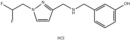 3-[({[1-(2,2-difluoroethyl)-1H-pyrazol-3-yl]methyl}amino)methyl]phenol 结构式