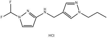 1-(difluoromethyl)-N-[(1-propyl-1H-pyrazol-4-yl)methyl]-1H-pyrazol-3-amine 结构式