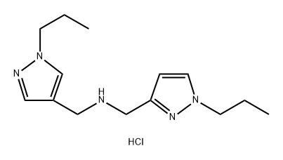1-(1-propyl-1H-pyrazol-3-yl)-N-[(1-propyl-1H-pyrazol-4-yl)methyl]methanamine Structure