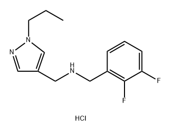 1-(2,3-difluorophenyl)-N-[(1-propyl-1H-pyrazol-4-yl)methyl]methanamine Structure