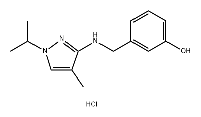 3-{[(1-isopropyl-4-methyl-1H-pyrazol-3-yl)amino]methyl}phenol 结构式