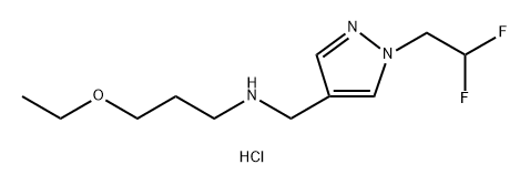 {[1-(2,2-difluoroethyl)-1H-pyrazol-4-yl]methyl}(3-ethoxypropyl)amine,1856093-60-1,结构式