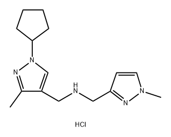 1-(1-cyclopentyl-3-methyl-1H-pyrazol-4-yl)-N-[(1-methyl-1H-pyrazol-3-yl)methyl]methanamine Structure