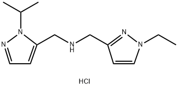 1-(1-ethyl-1H-pyrazol-3-yl)-N-[(1-isopropyl-1H-pyrazol-5-yl)methyl]methanamine 结构式