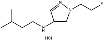 1-(2-fluoroethyl)-N-(3-methylbutyl)-1H-pyrazol-4-amine 结构式