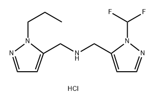 1-[1-(difluoromethyl)-1H-pyrazol-5-yl]-N-[(1-propyl-1H-pyrazol-5-yl)methyl]methanamine 结构式