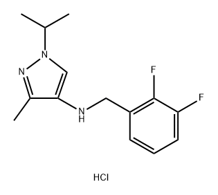 N-(2,3-difluorobenzyl)-1-isopropyl-3-methyl-1H-pyrazol-4-amine 结构式