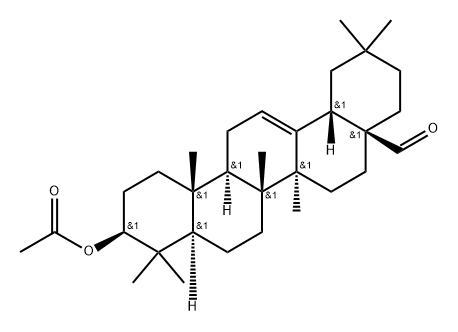 Olean-12-en-28-al, 3-(acetyloxy)-, (3β)- Structure