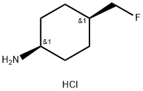 Cyclohexanamine, 4-(fluoromethyl)-, hydrochloride (1:1), cis- Structure