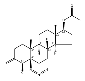 5β-Androstan-3-one, 5-azido-4β-chloro-17β-hydroxy-, acetate (ester) (8CI)