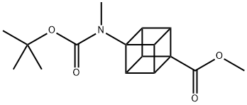 (1r,2R,3R,4s,5s,6S,7S,8r)-methyl 4-((tert-butoxycarbonyl)(methyl)amino)cubane-1-carboxylate,1859134-48-7,结构式