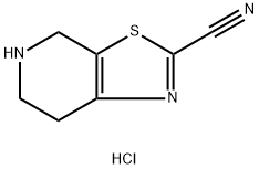 4H,5H,6H,7H-[1,3]thiazolo[5,4-c]pyridine-2-carbonitrile hydrochloride Struktur