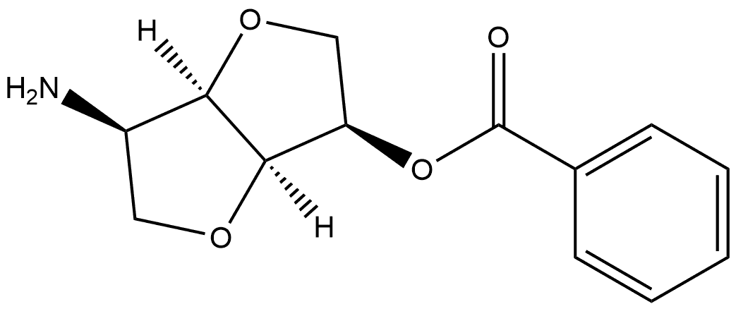 D-Mannitol, 2-amino-1,4:3,6-dianhydro-2-deoxy-, 5-benzoate Struktur
