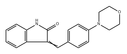 3-(4-吗啉亚苄基)吲哚啉-2-酮,186610-88-8,结构式