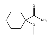 4-甲氧基-四氢-吡喃-4-羧酸酰胺, 1866290-06-3, 结构式