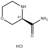 (R)-吗啉-3-甲酰胺盐酸盐, 1867908-80-2, 结构式