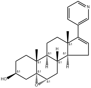 Androst-16-en-3-ol, 5,6-epoxy-17-(3-pyridinyl)-, (3β,5α,6α)- Structure
