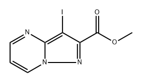 methyl 3-iodopyrazolo[1,5-a]pyrimidine-2-carboxylate Struktur