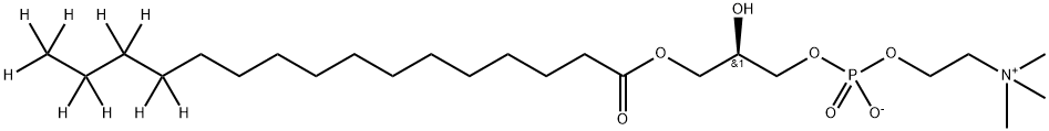 1-Palmitoyl-d9-2-hydroxy-sn-glycero-3-PC Structure