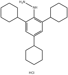 Hydrazine, (2,4,6-tricyclohexylphenyl)-, hydrochloride (1:1) 结构式