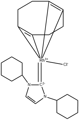 Chloro[(1,2,5,6-η)-1,5-cyclooctadiene](1,3-dicyclohexyl-1,3-dihydro-2H-imidazol-2-ylidene)rhodium,187333-03-5,结构式