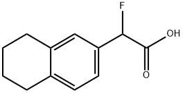 2-Naphthaleneacetic acid, α-fluoro-5,6,7,8-tetrahydro- Structure