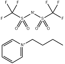 N-丁基吡啶双(三氟甲烷磺酰)亚胺盐 结构式