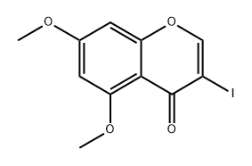 3-碘-5,7-二甲氧基-4H-色烯-4-酮 结构式