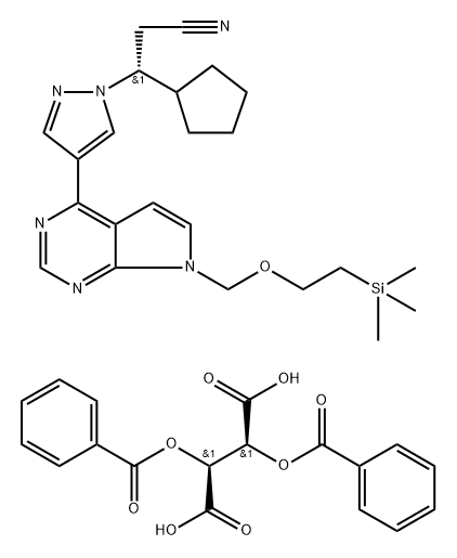 鲁索利替尼酒石酸, 1879954-38-7, 结构式