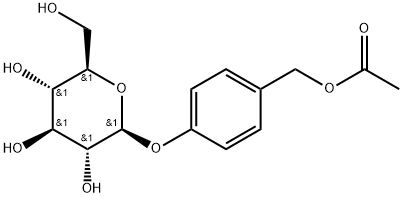 4-(Acetoxymethyl)phenyl glucoside 结构式
