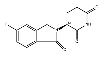 3-(5-氟-1-氧代-2-异吲哚啉基)哌啶-2,6-二酮,1884230-70-9,结构式