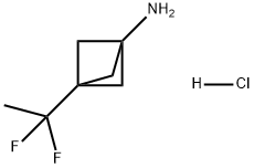 3-(1,1-二氟乙基)双环[1.1.1]戊烷-1-胺盐酸盐, 1886967-27-6, 结构式