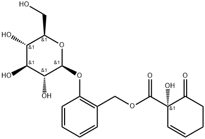 β-D-Glucopyranoside, 2-[[[[(1S)-1-hydroxy-6-oxo-2-cyclohexen-1-yl]carbonyl]oxy]methyl]phenyl Structure
