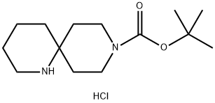 1,9-二氮杂螺[5.5]十一烷-9-羧酸叔丁酯盐酸盐 结构式