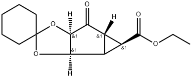 Spiro[cyclohexane-1,2'-cyclopropa[3,4]cyclopenta[1,2-d][1,3]dioxole]-4'-carboxylic acid, hexahydro-5'-oxo-, ethyl ester, (3'aR,3'bR,4'S,4'aS,5'aR)-