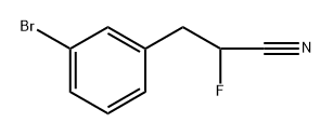 3-(3-bromophenyl)-2-fluoropropanenitrile Structure