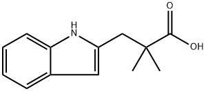 3-(1H-indol-2-yl)-2,2-dimethylpropanoic acid 结构式