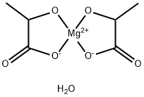 Magnesium 2-hydroxypropanoate trihydrate Struktur