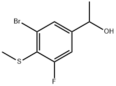 3-Bromo-5-fluoro-α-methyl-4-(methylthio)benzenemethanol 结构式