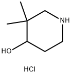 3,3-二甲基哌啶-4-醇盐酸盐, 1892413-65-8, 结构式