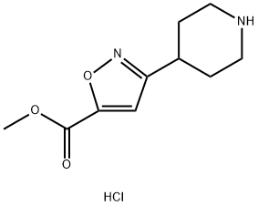 methyl 3-(piperidin-4-yl)-1,2-oxazole-5-carboxylate hydrochloride Struktur
