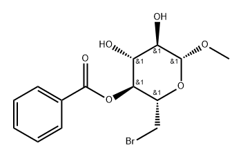 β-D-Glucopyranoside, methyl 6-bromo-6-deoxy-, 4-benzoate 结构式