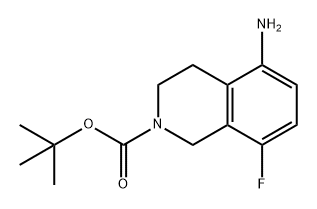 tert-butyl 5-amino-8-fluoro-3,4-dihydroisoquinoline-2(1H)-carboxylate 化学構造式