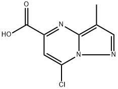 7-chloro-3-methylpyrazolo[1,5-a]pyrimidine-5-carboxylic acid Struktur