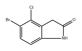 5-bromo-4-chloroindolin-2-one 结构式