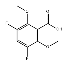 3,5-difluoro-2,6-dimethoxybenzoic acid Struktur