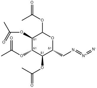 D-Glucopyranose, 6-azido-6-deoxy-, 1,2,3,4-tetraacetate Struktur