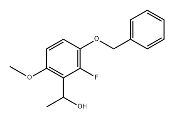 1-(3-(Benzyloxy)-2-fluoro-6-methoxyphenyl)ethanol 结构式